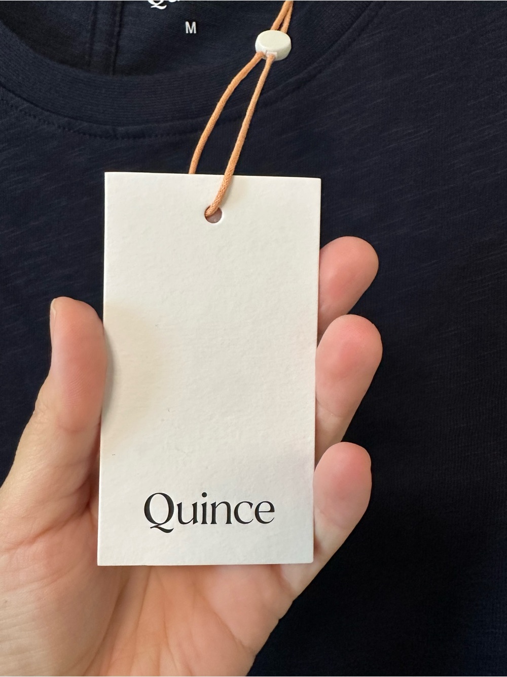 Quince Women's Short Sleeve Crewneck Tee in Navy Blue - Picture 2 of 4